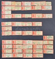 Ajánlási ragjegy gyűjteményrészek, gyűjtemény maradványok, sok-sok ezer ragjegy lapokon feldolgozva,...