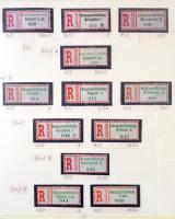 Ajánlási ragjegy gyűjteményrészek, gyűjtemény maradványok, sok-sok ezer ragjegy lapokon feldolgozva,...