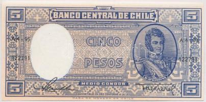 Chile 1947-1958. 5P (=1/2C) T:I Chile 1947-1958. 5 Pesos (=1/2 Condor) C:UNC Krause 110