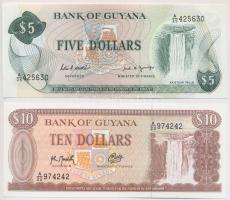 Guyana 1989. 5$ + ~1992. 10$ T:I Guyana 1989. 5 Dollars + ~1992. 10 Dollars C:UNC Krause 22, 23