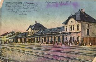 Székelykocsárd, Kocsárd, Lunca Muresului; vasútállomás / Bahnhof / railway station (kopott sarkak / worn corners)