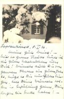 1936 Sopronkövesd, Ház télen, kúria (?), villa. photo