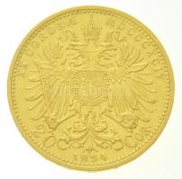 Ausztria 1894. 20K Au "Ferenc József" (6,76g/0.900) T:1-,2
 Austria 1894. 20 Corona Au &q...