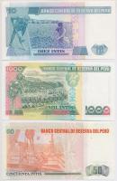 Peru 1987. 10I + 50I + 1988. 1000I T:I
Peru 1987. 10 Intis + 50 Intis + 1988. 1000 Intis C:UNC