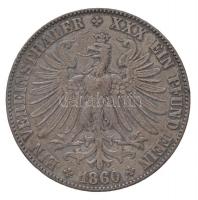 Német Államok / Frankfurt am Main 1860. Tallér Ag Frankfurt szabadváros (18,42g) T:1-,2 patina / German States / Frankfurt am Main 1860. Thaler Ag Freie Stadt Frankfurt (18,42g) C:AU,XF patina Krause KM#360