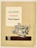 1958 Rolls-Royce 'B' Range Petrol Engines, reklám prospektus, tűzött papírkötésben, jó állapotban.