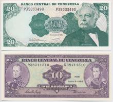 Venezuela 1992. 20B + 1995. 10B T:I Venezuela 1992. 20 Bolivares + 1995. 10 Bolivares C:UNC