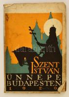 Szent István ünnepe Budapesten. Emlékkönyv az 1929. évre. Szerk.: Ilosvai Hugó. Bp., 1929, Általános Nyomda Könyv- és Lapkiadó Rt. Kissé kopott papírkötésben, jó állapotban.