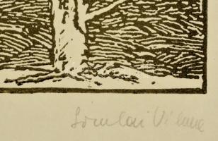 Somlai Vilma (1938-2007): Évszakok,  színes linó, papír, jelzett, 23×18 cm