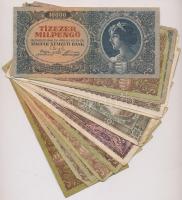 Vegyes: 20db-os pengő bankjegy tétel T:III,III- néhány darabon anyaghiány