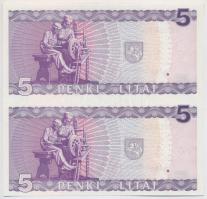 Litvánia 1993. 5L vágatlan 2-es ívben T:I 
Lithuania 1993. 5 Litas uncut sheet of 2 C:UNC