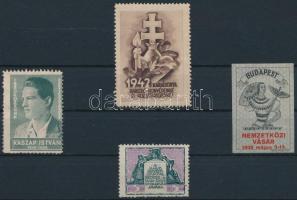 4 klf levélzáró az 1930-as, 1940-es évekből