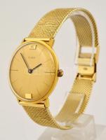 cca 1950 Elgin 18K arany mechanikus férfi karóra 14 K arany szíjjal. Jelzett. Működő, szép állapotban. Össszesen bruttó 57,8 g / 18 C gold Elgin mechanic watch with 14 K gold lace. Gr: 57,8 g