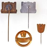 4db-os vegyes magyar jelvény és kitűző tétel, közte 1946. "I. Országos Parasztnapok"; ~195...