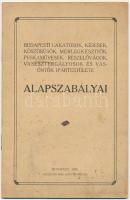 1935 Bp., A Budapesti Lakatosok, Késesek, Köszörűsök, Mérlegkészítők, Puskaművesek, Reszelővágók, Vasesztergályosok és Vasöntők Ipartestülete alapszabályai, 28p