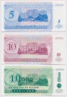 Transznisztria 1993. 50R + 100R + 1994. 1R + 5R + 10R + 10.000R T:I 
Transnistria 1993. 50 Ruble + ...