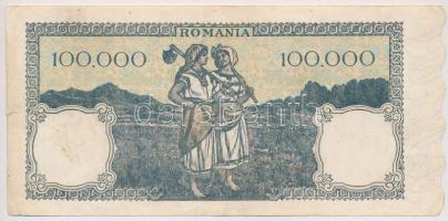 Románia 1946. 100.000L T:III
Romania 1946. 100.000 Lei C:F
Krause 58.a