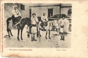 1907 Petrozsény, Petrosani; Havasi oláhok. herz Arnold és Grausam Károly kiadása / Romanian folklore (EM)