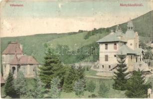 1917 Menyházafürdő, Baile Moneasa; villa részletek. Fái Károly kiadása / villas