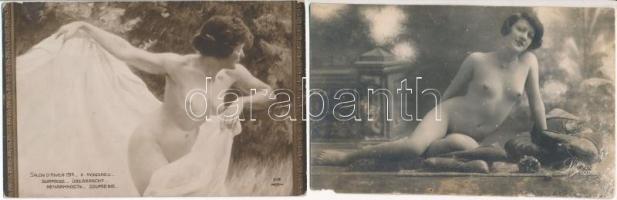 cca 1910-1960 10 db finoman erotikus fotó és képeslap, 8,5x13,5 cm