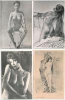 cca 1910-1960 10 db finoman erotikus fotó és képeslap, 8,5x13,5 cm