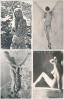 cca 1910-1960 10 db finoman erotikus fotó és képeslap, 8,5x13,5 cm