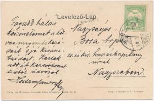 Feketehalom, Zeiden, Codlea; a templomtoronyból. H. Zeidner kiadása / vom Kirchturm / from the churc...