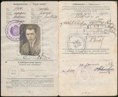 1928 Határszéli útiigazolvány magyar-csehszlovák viszonylatra, somoskőújfalui lakos részére