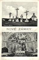 Érsekújvár, Nové Zámky; Kálvária, templom belső, oltár / calvary, church interior, altar (fl)