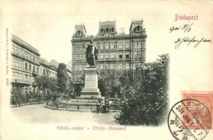 Budapest V. Eötvös József szobor, Magyar-Francia Biztosító Rt., TCV Card (EK)