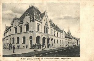 Nagyszeben, Hermannstadt, Sibiu; M. kir. posta, távirda és távbeszélő hivatal / post, telegraph and telephone office (EK)