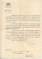 1940 Budapest, tiszteletdíjas gyakornoki kinevezés Schultz Sándor okleveles mezőgazda részére, Teleki Mihály (1896-1991) földművelésügyi miniszter aláírásával, fejléces papíron