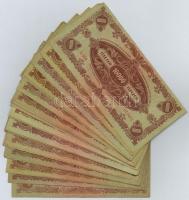 1945. 10.000P (30x) több darab sérült "MNB" bélyeggel T:III