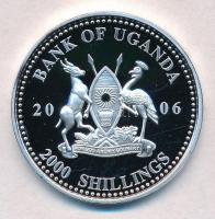 Uganda 2006. 2000Sh Ag "A labdarúgás halhatatlanjainak csarnoka - Olaszország 1980-as évek / Cl...