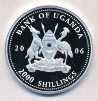 Uganda 2006. 2000Sh Ag "A labdarúgás halhatatlanjainak csarnoka - Olaszország 1990-es évek / Ro...