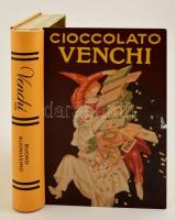 Cioccolato Venchi könyv alakú fém csokoládés doboz, 20×16×4 cm