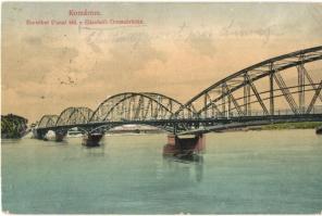 Komárom, Komárno; Erzsébet Duna híd. L. H. Pannonia 1914. / Elisabeth Donaubrücke / Elisabeth Danube bridge (Rb)