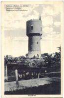 Komárom, Komárno; Vodárna s fotbalovym hristem / Víztorony a fotball térrel (foci), labdarúgók, sport. L. H. K. 1927. / Wasserturm mit Fußballplatz / water tower, football field and players (EK)