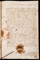 1754 Miskolc, Borsod vármegye közgyűlésének tanúságlevele a nemesbikki Hajdú család nemességéről, la...