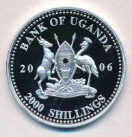 Uganda 2006. 2000Sh Ag "A labdarúgás halhatatlanjainak csarnoka - Németország 1980-as évek / An...