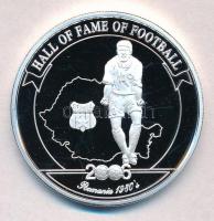 Uganda 2006. 2000Sh Ag "A labdarúgás halhatatlanjainak csarnoka - Románia 1980-as évek / Gheorghe Hagi" T:PP kis fo. Uganda 2006. 2000 Shilling Ag "Hall of Fame of football - Romania 1980s / Gheorghe Hagi" C:PP small spot