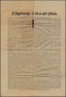 1903 A függetlenségi- és 48-as párt felirata, különlenyomat a Magyar Hetilap 1903. szeptember 24-i lapszámából, a hajtások mentén szakadásokkal