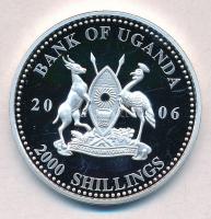 Uganda 2006. 2000Sh Ag "A labdarúgás halhatatlanjainak csarnoka - Mexikó 1980-as évek/Hugo Sánc...