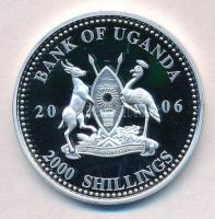 Uganda 2006. 2000Sh Ag "A labdarúgás halhatatlanjainak csarnoka - Libéria 1990-es évek / George...