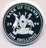 Uganda 2006. 2000Sh Ag "A labdarúgás halhatatlanjainak csarnoka - Hollandia 1970-es évek / Joha...