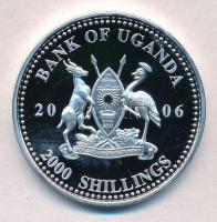 Uganda 2006. 2000Sh Ag "A labdarúgás halhatatlanjainak csarnoka - Olaszország 1980-as évek / Di...