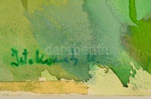 Istokovits jelzéssel: Kerekes kút. Akvarell, papír, 35×49 cm