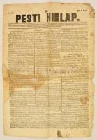 1848 a Pesti hírlap 23., április 8-i lapszáma, érdekes aktuális hírekkel, foltos