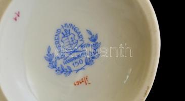 Herendi indiai kosár mintás porcelán váza, kézzel festett, jelzett, hibátlan, m: 24 cm