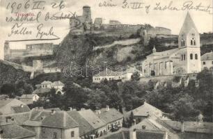 Trencsén, Trencín; Látkép, vár, templom, kiadja Weisz Náthán / general view, castle, church (EK)